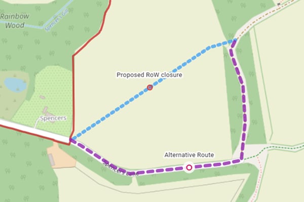 Proposed Rights of Way Closure