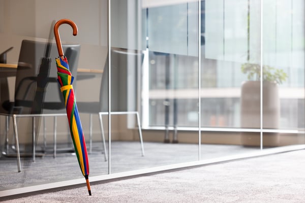 Umbrella Leaning On Meeting Room High Res