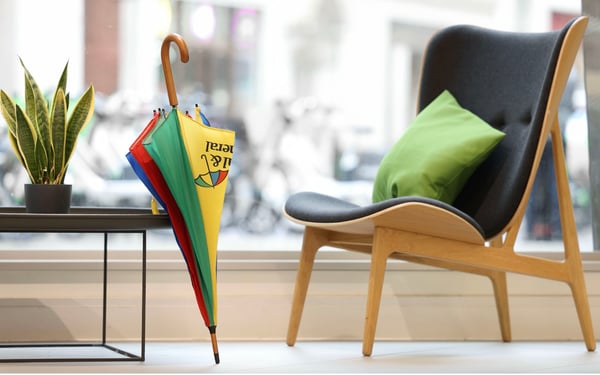 umbrella reception upright open